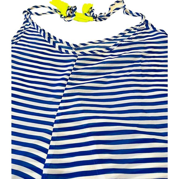 NO BOUNDARIES SWIMWEAR COVER-UP, WOMENS, 1X(17), BLUE & WHITE HORIZONTAL STRIPES - Picture 6 of 10
